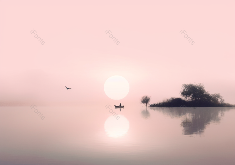 湖面上划船水山水画背景图,插画/手绘图,插画/手绘图库,插画/手绘图下载,插画/手绘